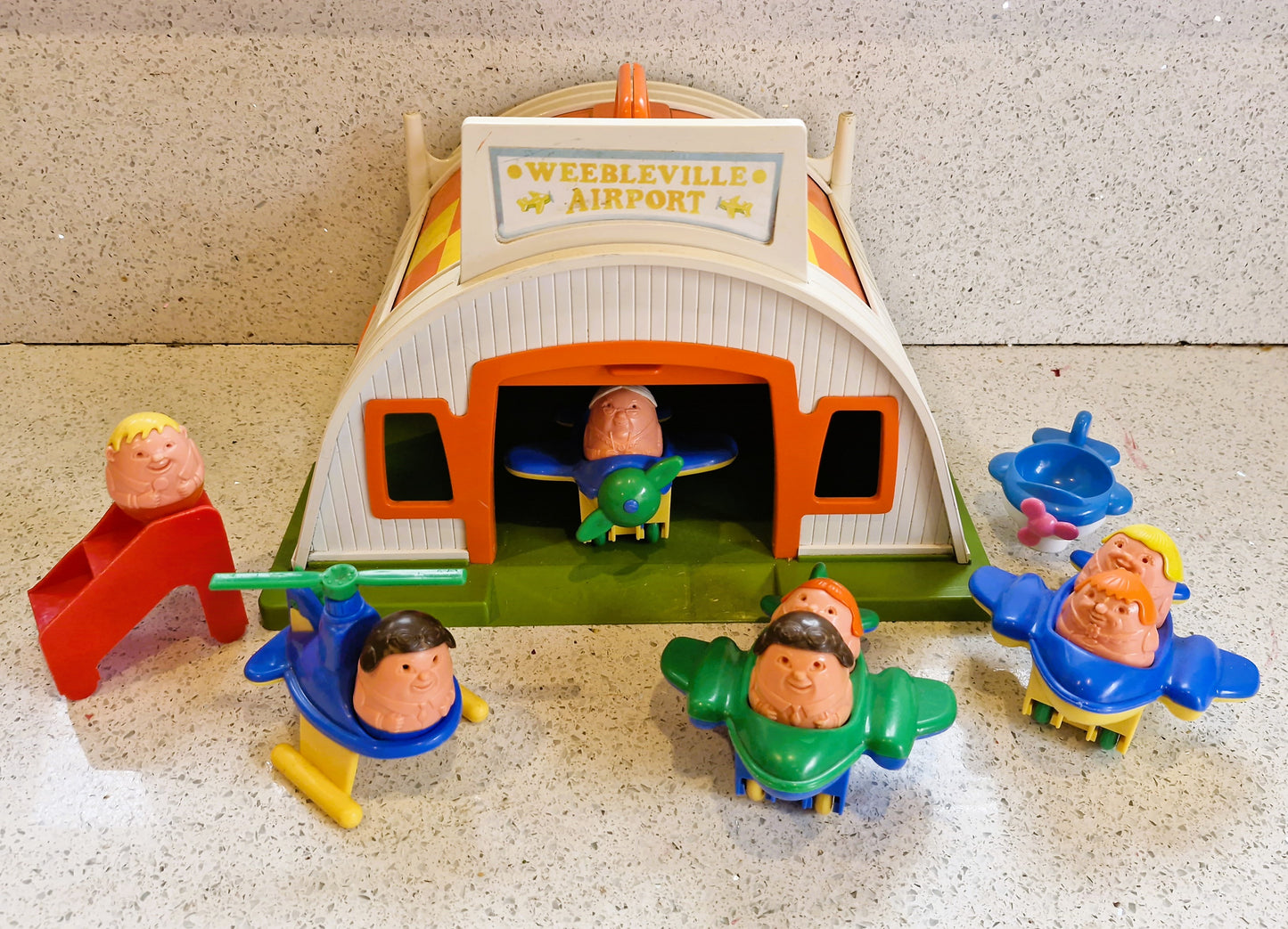 Airfix Weebles Airport, Weebleville, Vintage  Toys, 70s Toys, Airfix Weebles Plane, Made in England