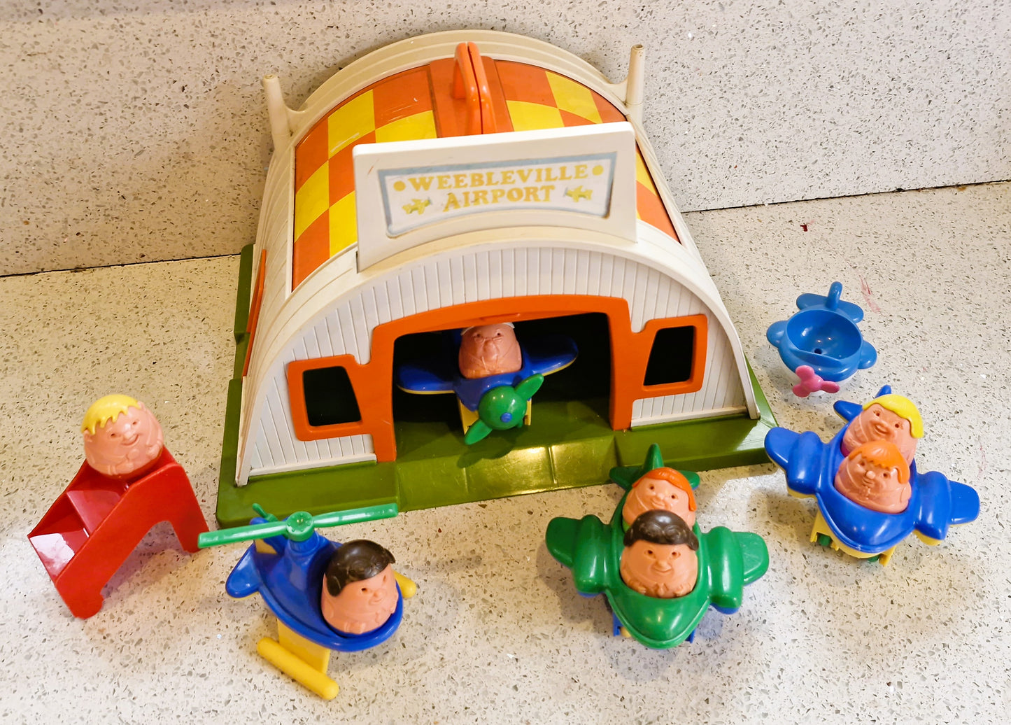 Airfix Weebles Airport, Weebleville, Vintage  Toys, 70s Toys, Airfix Weebles Plane, Made in England