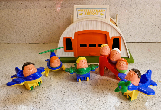Airfix Weebles Airport, Weebleville, Vintage  Toys, 70s Toys, Airfix Weebles Plane, Made in England
