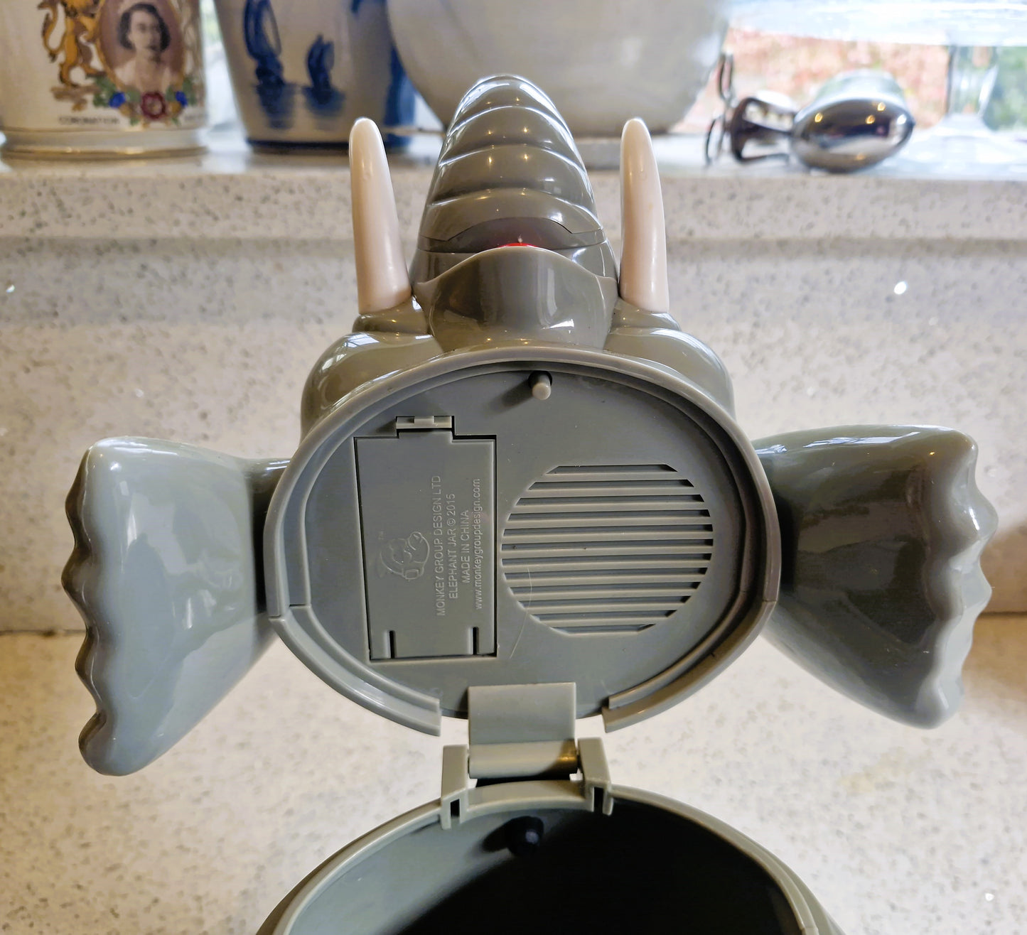 Vintage Elephant and Mouse Cookie Jar: Novelty,10 Inches, Fun da mentals, Talking Cookie Jar, A1 Condition