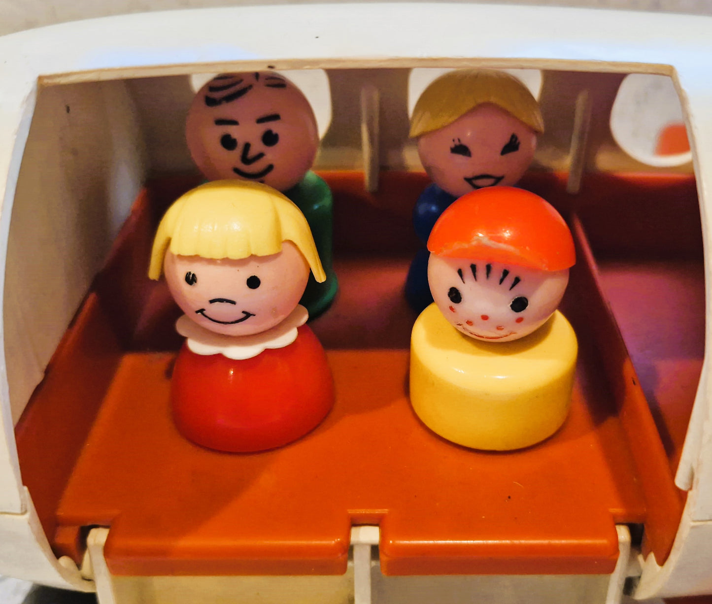 Vintage Fisher-Price Little People plane, 70s fisher price plane, with people
