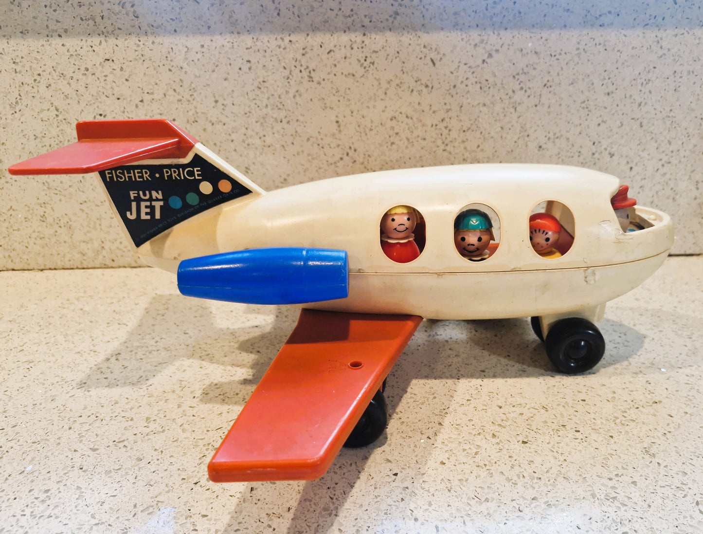 Vintage Fisher-Price Little People plane, 70s fisher price plane, with people