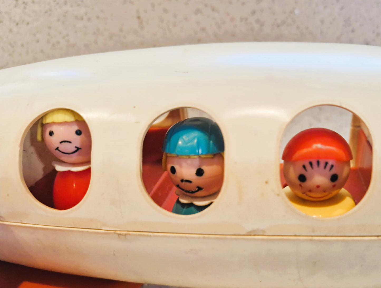 Vintage Fisher-Price Little People plane, 70s fisher price plane, with people