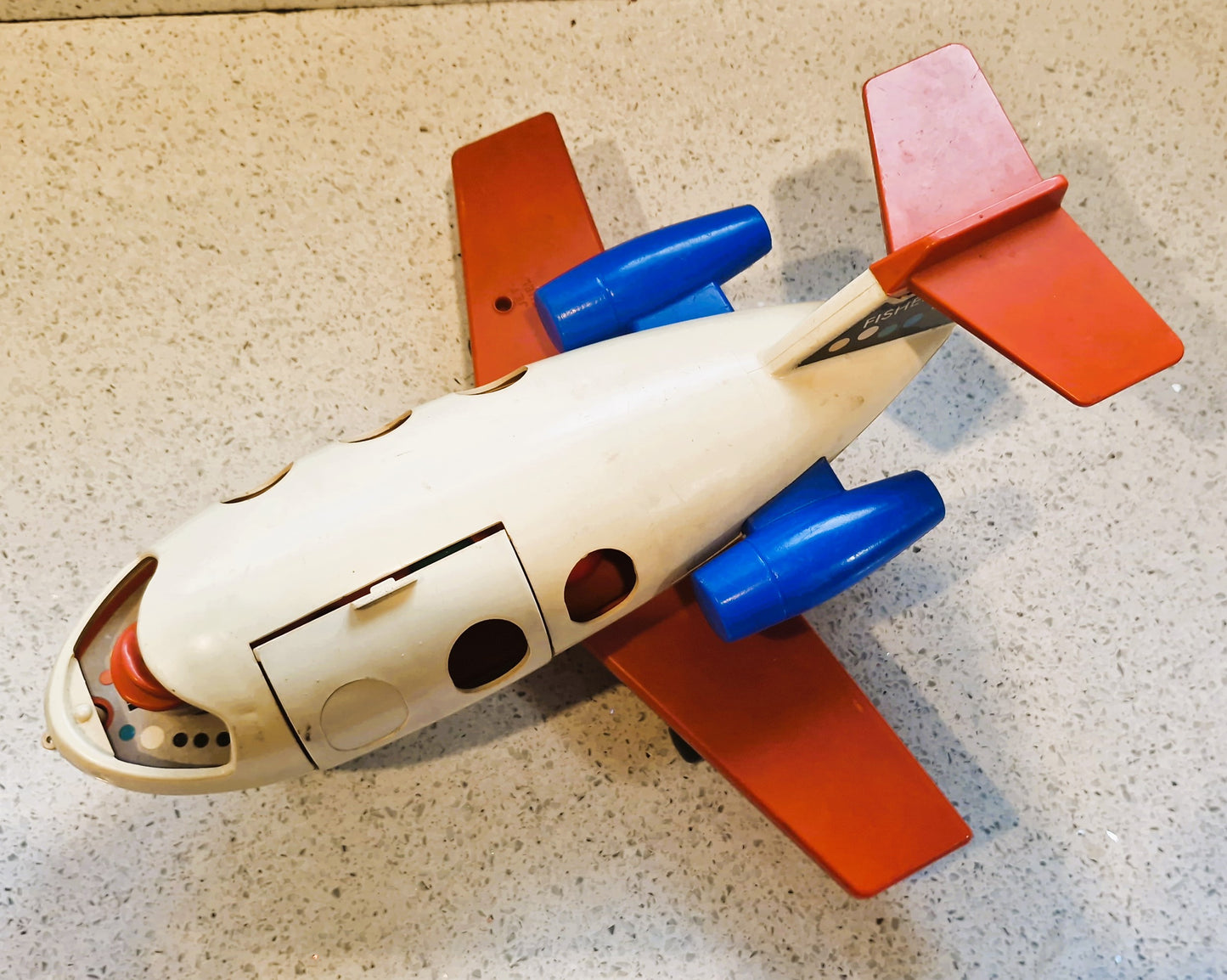 Vintage Fisher-Price Little People plane, 70s fisher price plane, with people
