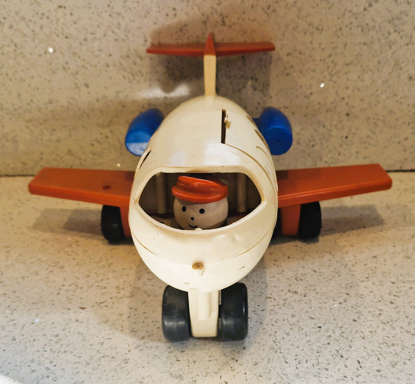 Vintage Fisher-Price Little People plane, 70s fisher price plane, with people