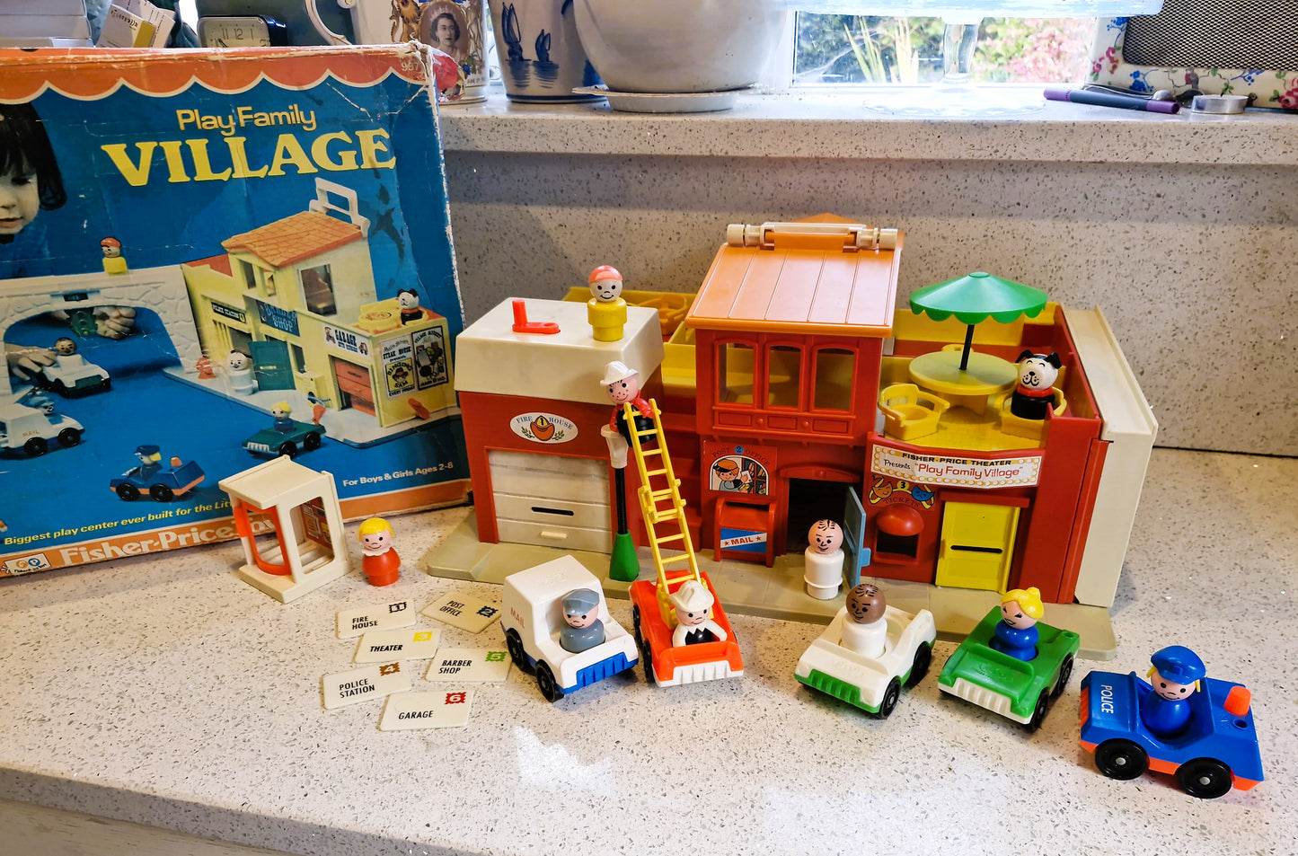 Fisher Price Village, Fisher Price, Vintage, Main street, HUGE Set, Vintage Fisher Price Toys, Boxed