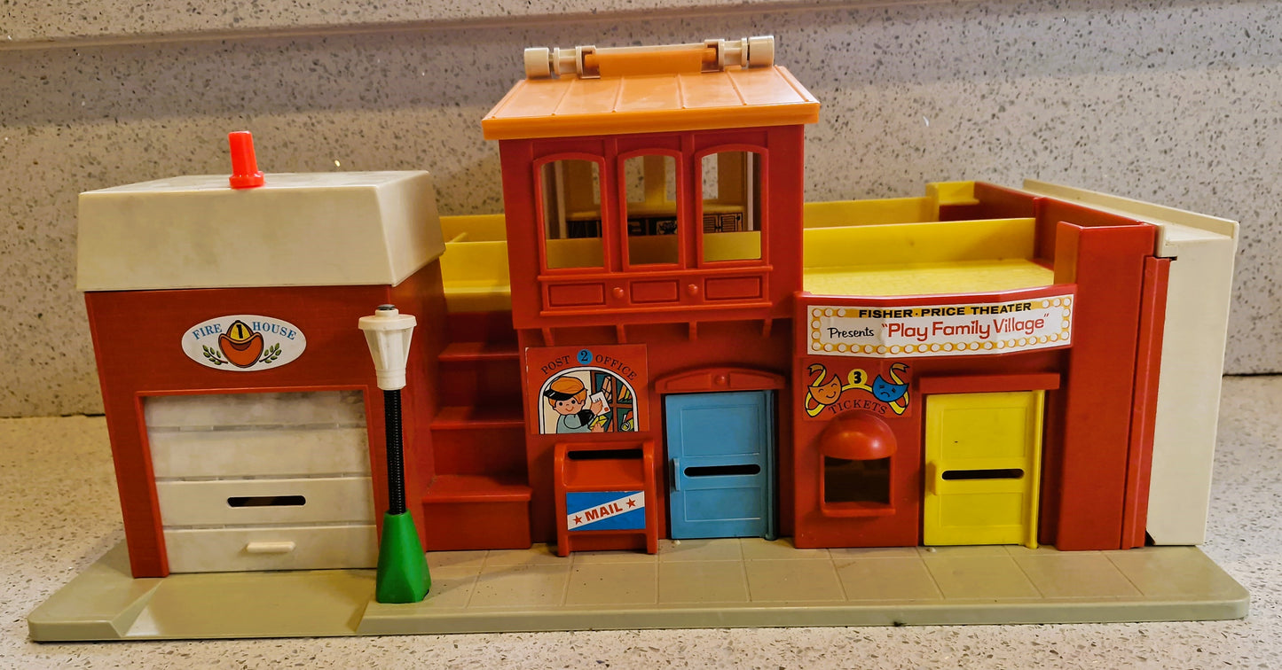 Fisher Price Village, Fisher Price, Vintage, Main street, HUGE Set, Vintage Fisher Price Toys, Boxed