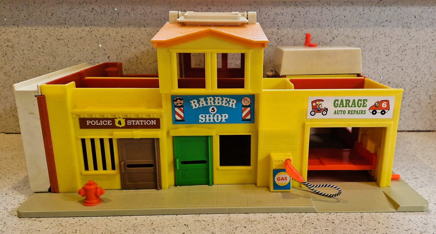 Fisher Price Village, Fisher Price, Vintage, Main street, HUGE Set, Vintage Fisher Price Toys, Boxed