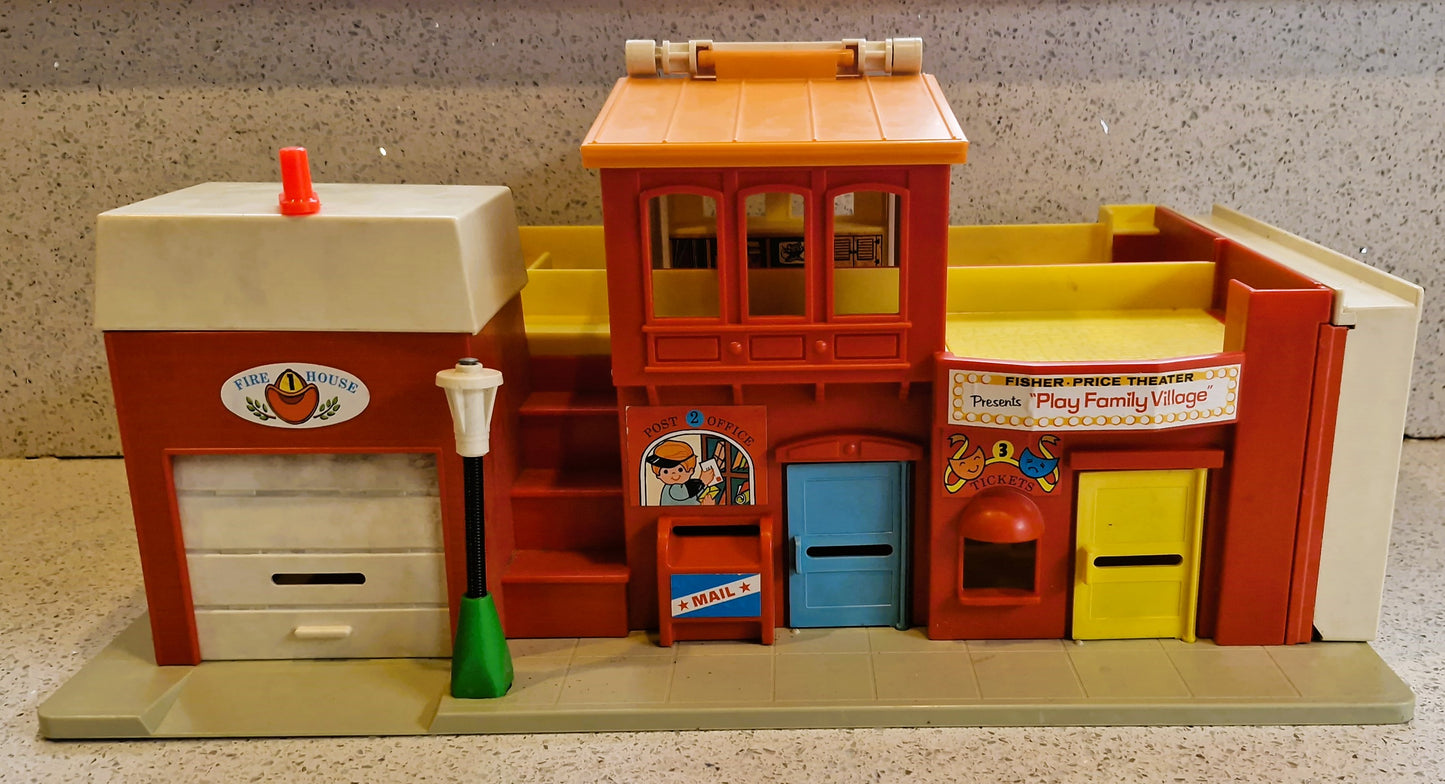 Fisher Price Village, Fisher Price, Vintage, Main street, HUGE Set, Vintage Fisher Price Toys, Boxed