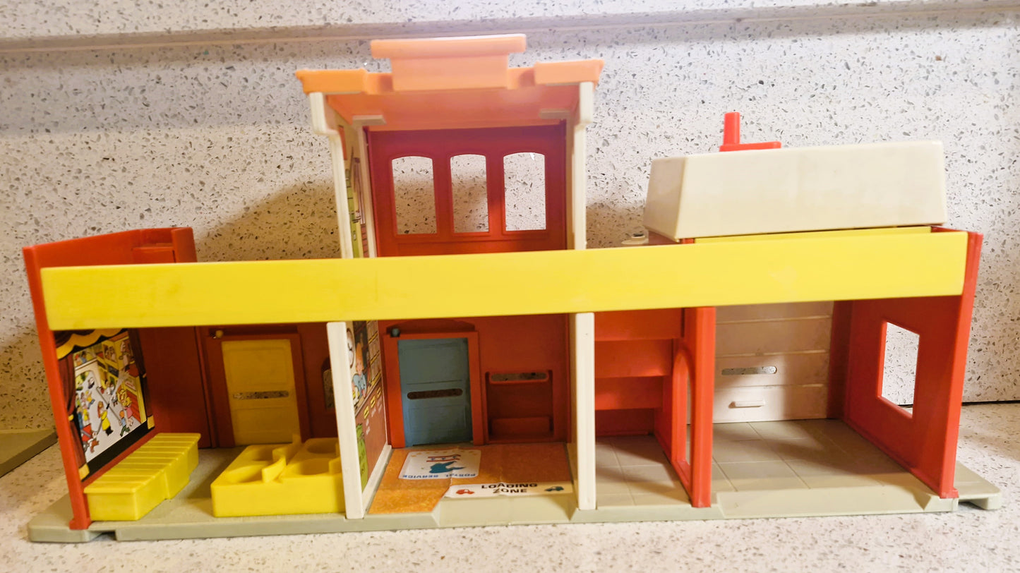 Fisher Price Village, Fisher Price, Vintage, Main street, HUGE Set, Vintage Fisher Price Toys, Boxed