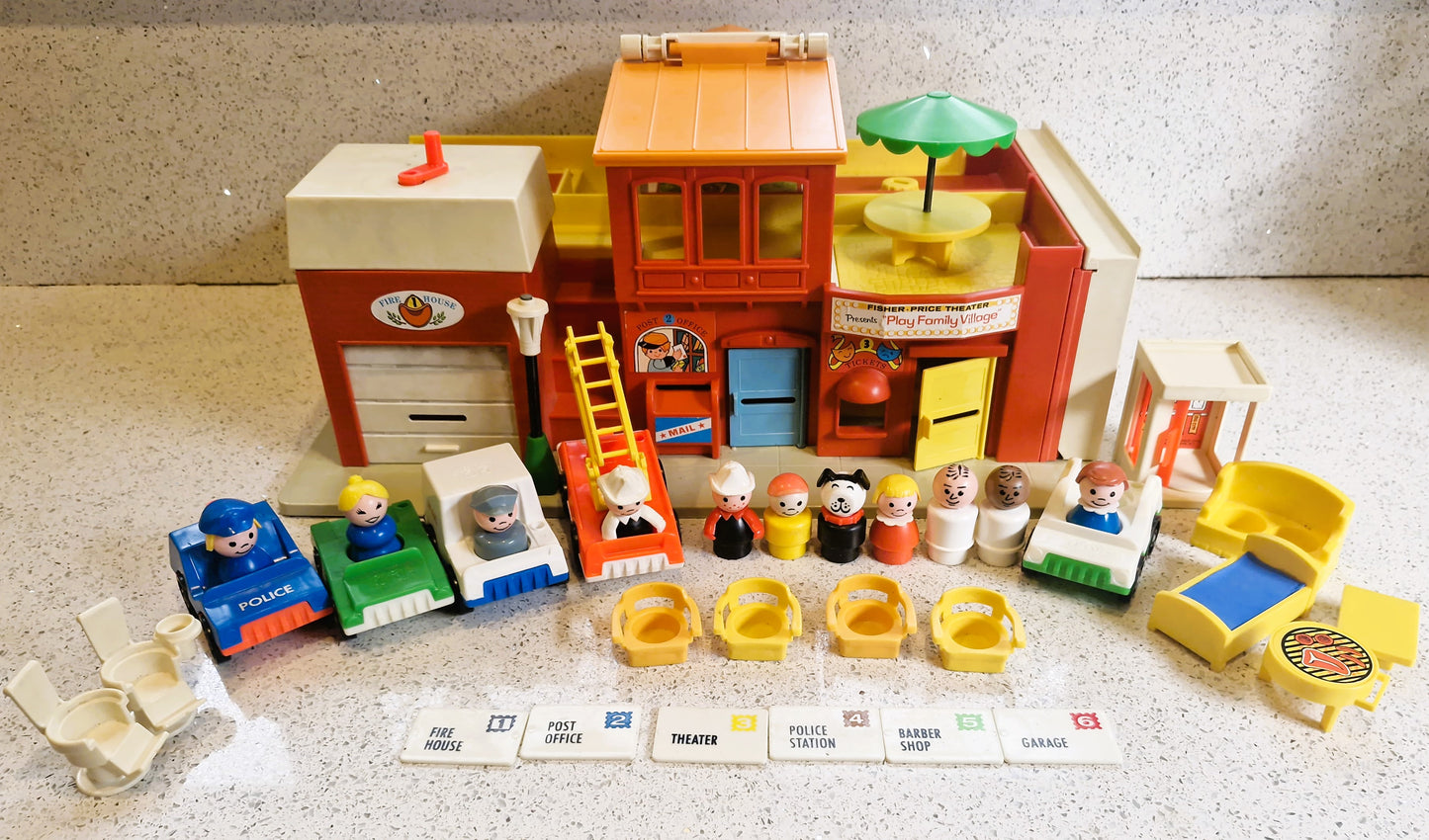 Fisher Price Village, Fisher Price, Vintage, Main street, HUGE Set, Vintage Fisher Price Toys, Boxed