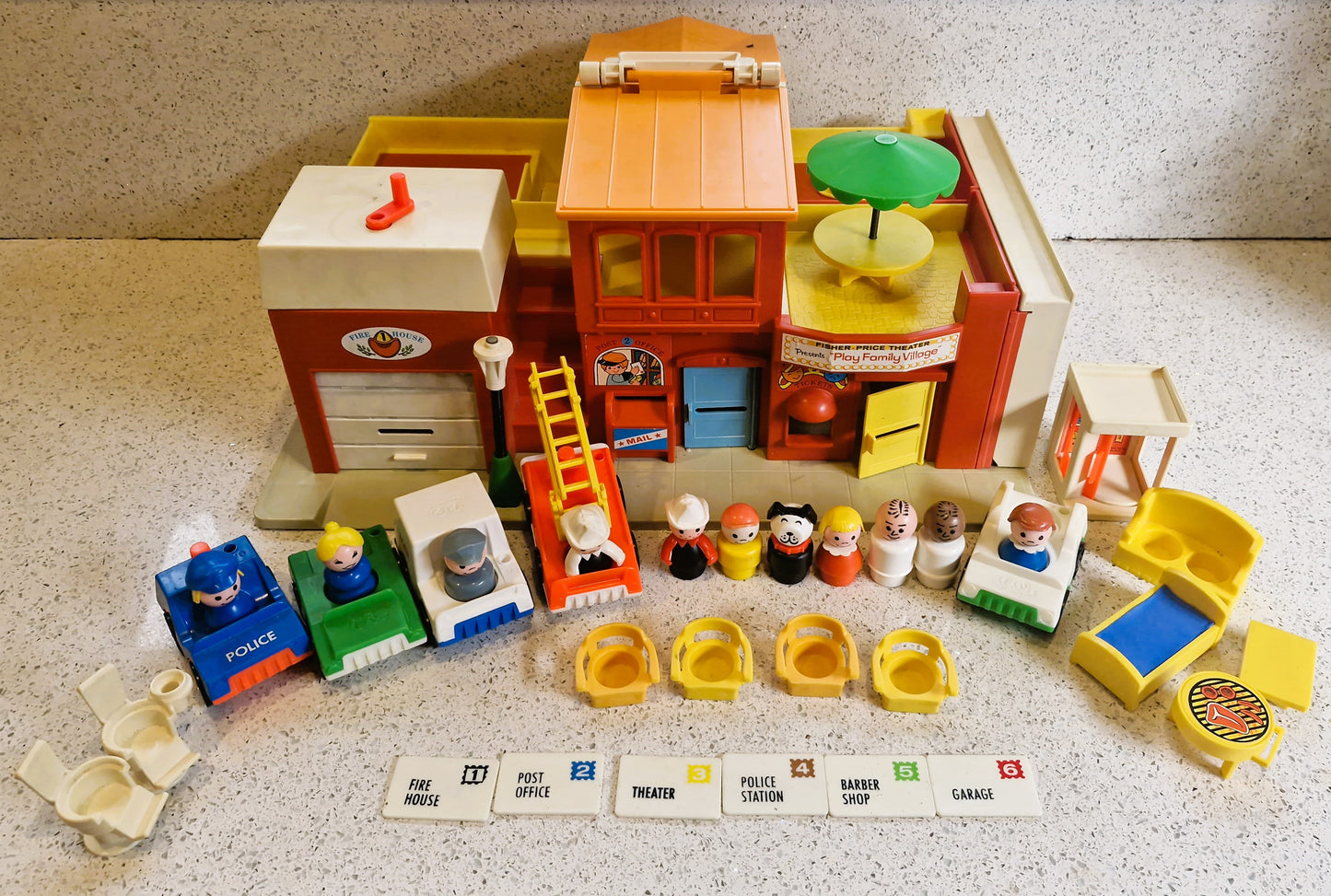 Fisher Price Village, Fisher Price, Vintage, Main street, HUGE Set, Vintage Fisher Price Toys, Boxed