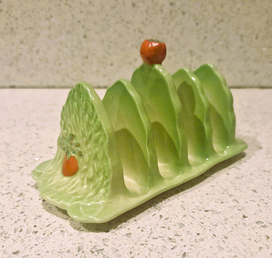 Vintage Beswick Lettuce & Tomato Ceramic Toast Rack - Made in England