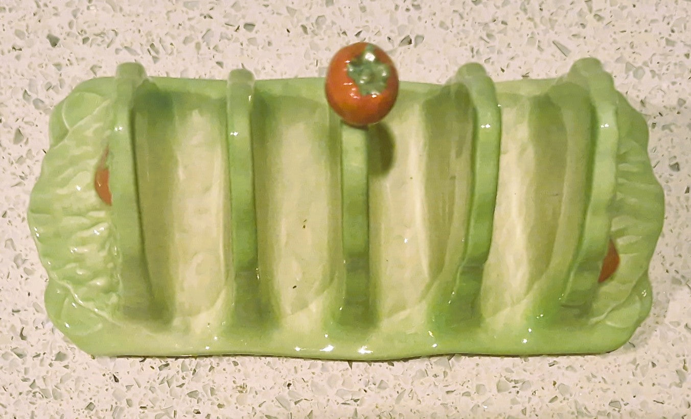 Vintage Beswick Lettuce & Tomato Ceramic Toast Rack - Made in England