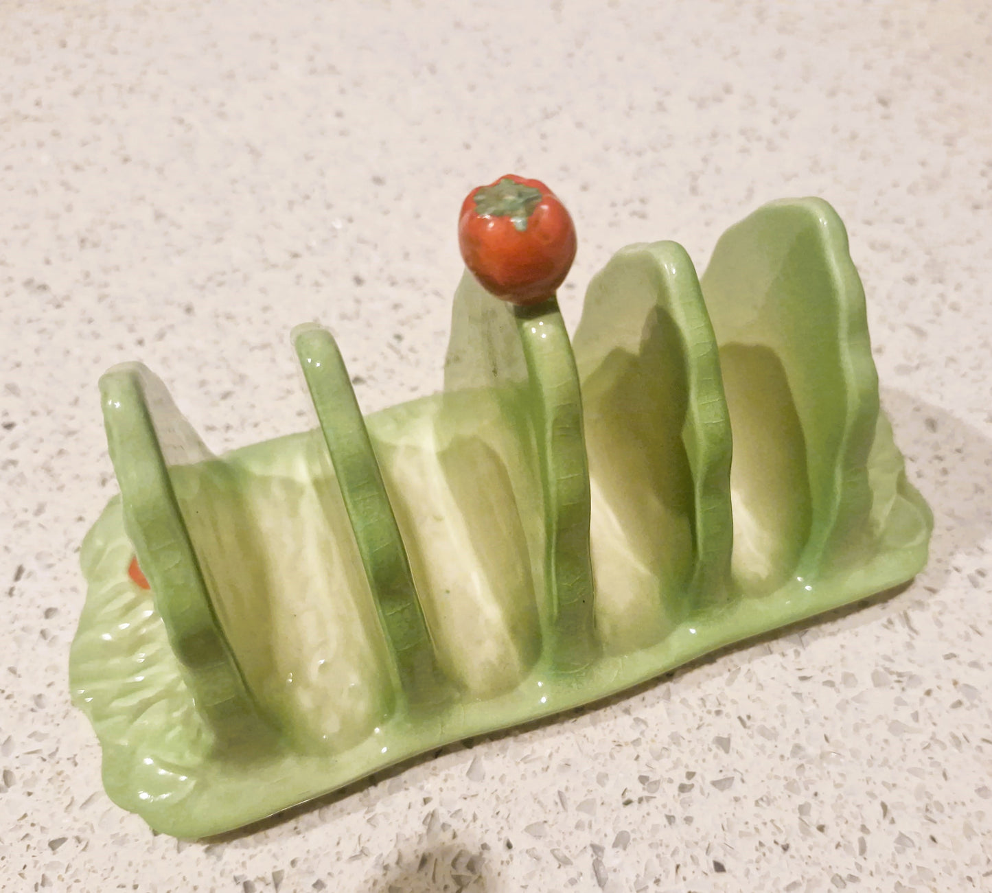 Vintage Beswick Lettuce & Tomato Ceramic Toast Rack - Made in England