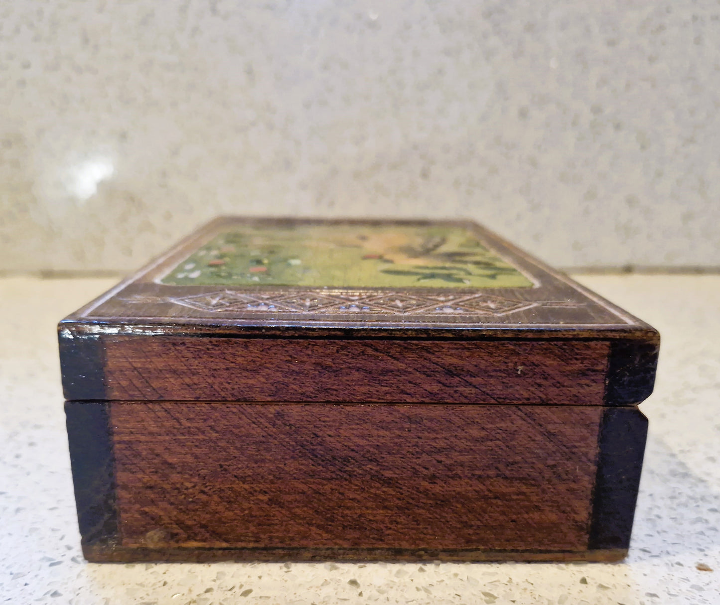 Vintage Wooden Box with Deer on: 196s Bambi, Deer, Kitsch, Quirky