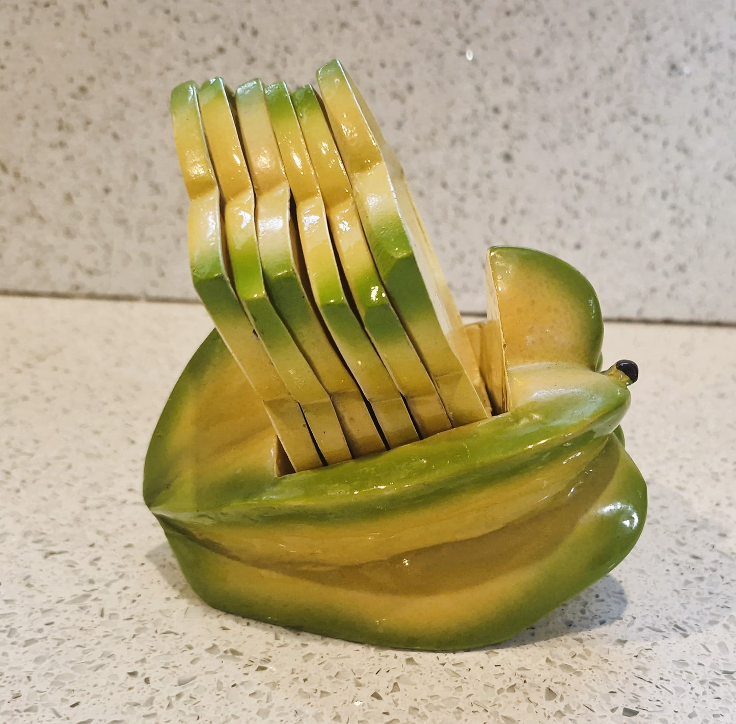 Vintage Starfruit Drinks Coasters, Quirky, Drinks Coasters, Set, Holder, Unique