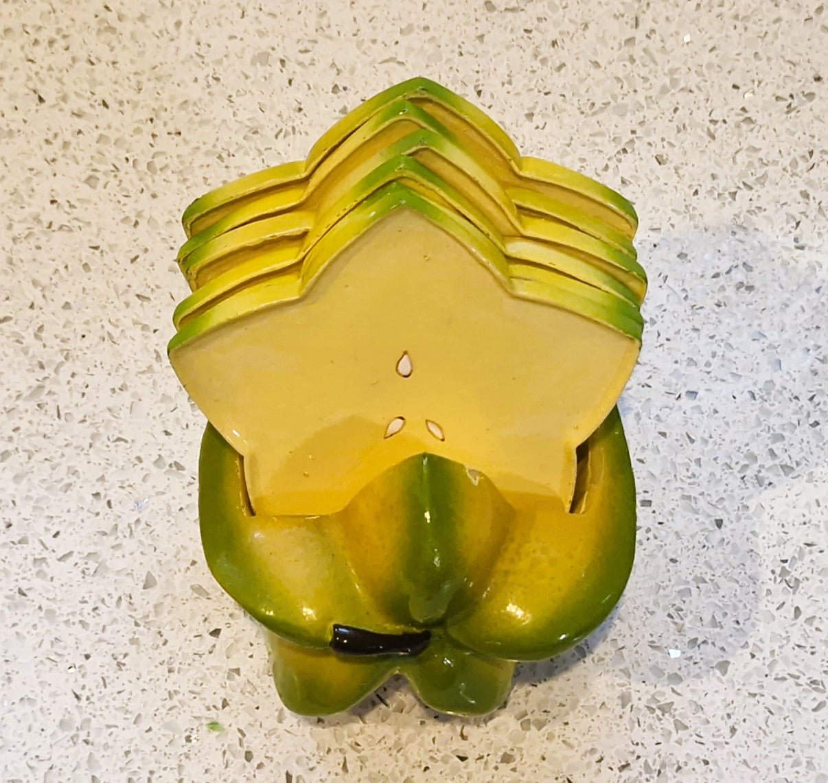 Vintage Starfruit Drinks Coasters, Quirky, Drinks Coasters, Set, Holder, Unique