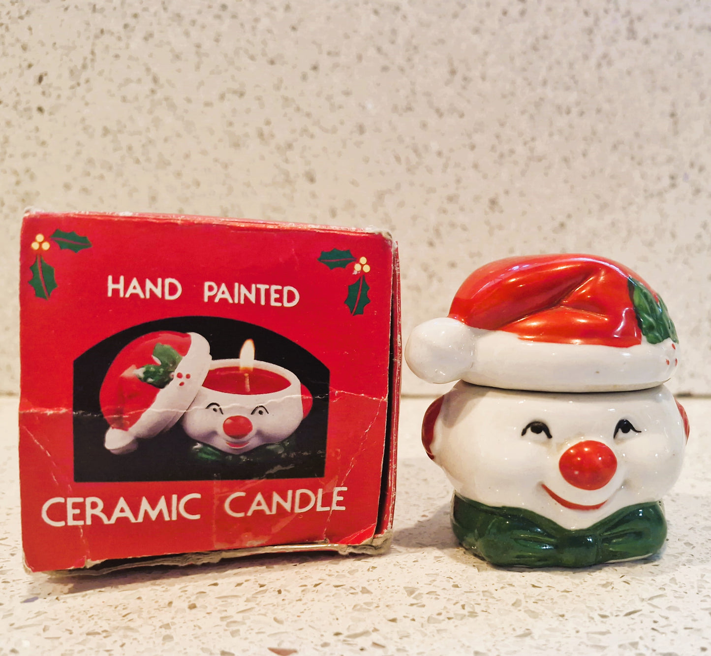 Vintage Ceramic Mouse House Tea Light Holder: Kitsch Candle Lamp