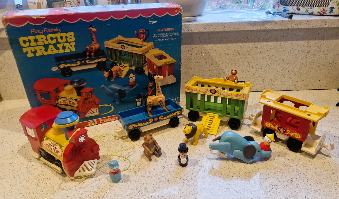 Fisher-Price Circus Train, Vintage Fisher Price Toys, Train, Circus Train, Fisher Price, BOXED