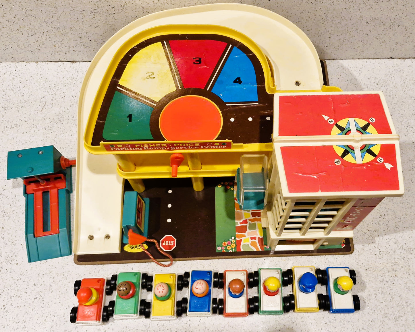 70s Fisher-Price Garage, Vintage Fisher Price Toys, Little People