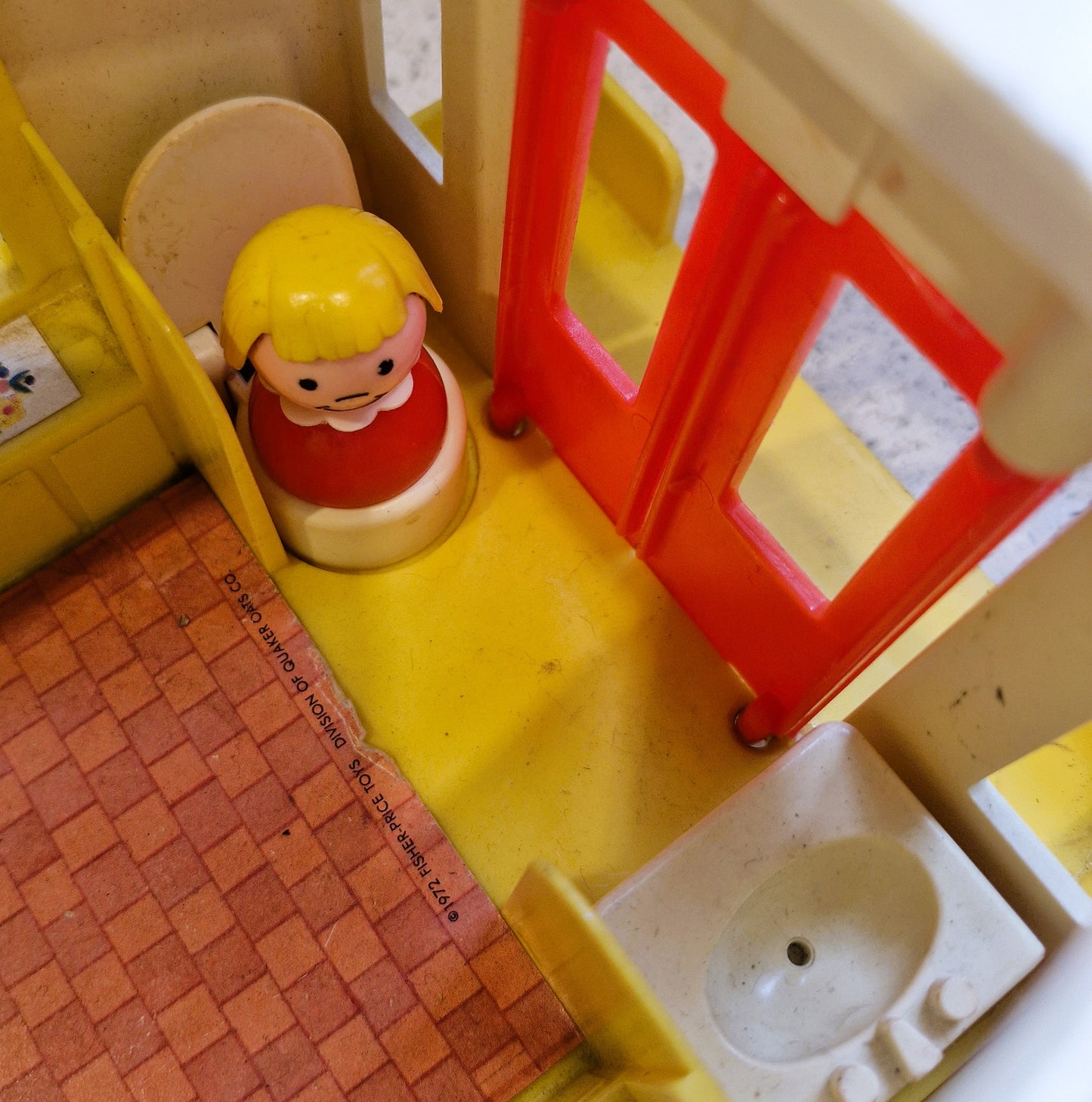 Fisher-Price Play Family A frame House,  Fisher-Price Play Family Camper Van, Complete, Vintage Fisher Price Toys, 70s Fisher Price Little People