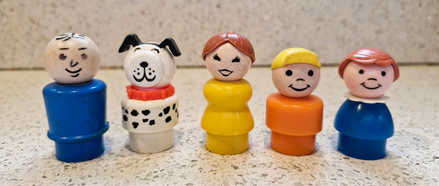 Fisher-Price Play Family A frame House,  Fisher-Price Play Family Camper Van, Complete, Vintage Fisher Price Toys, 70s Fisher Price Little People