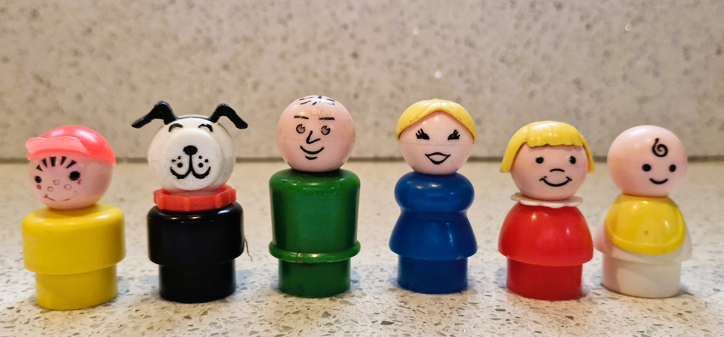 Fisher-Price Play Family A frame House,  Fisher-Price Play Family Camper Van, Complete, Vintage Fisher Price Toys, 70s Fisher Price Little People