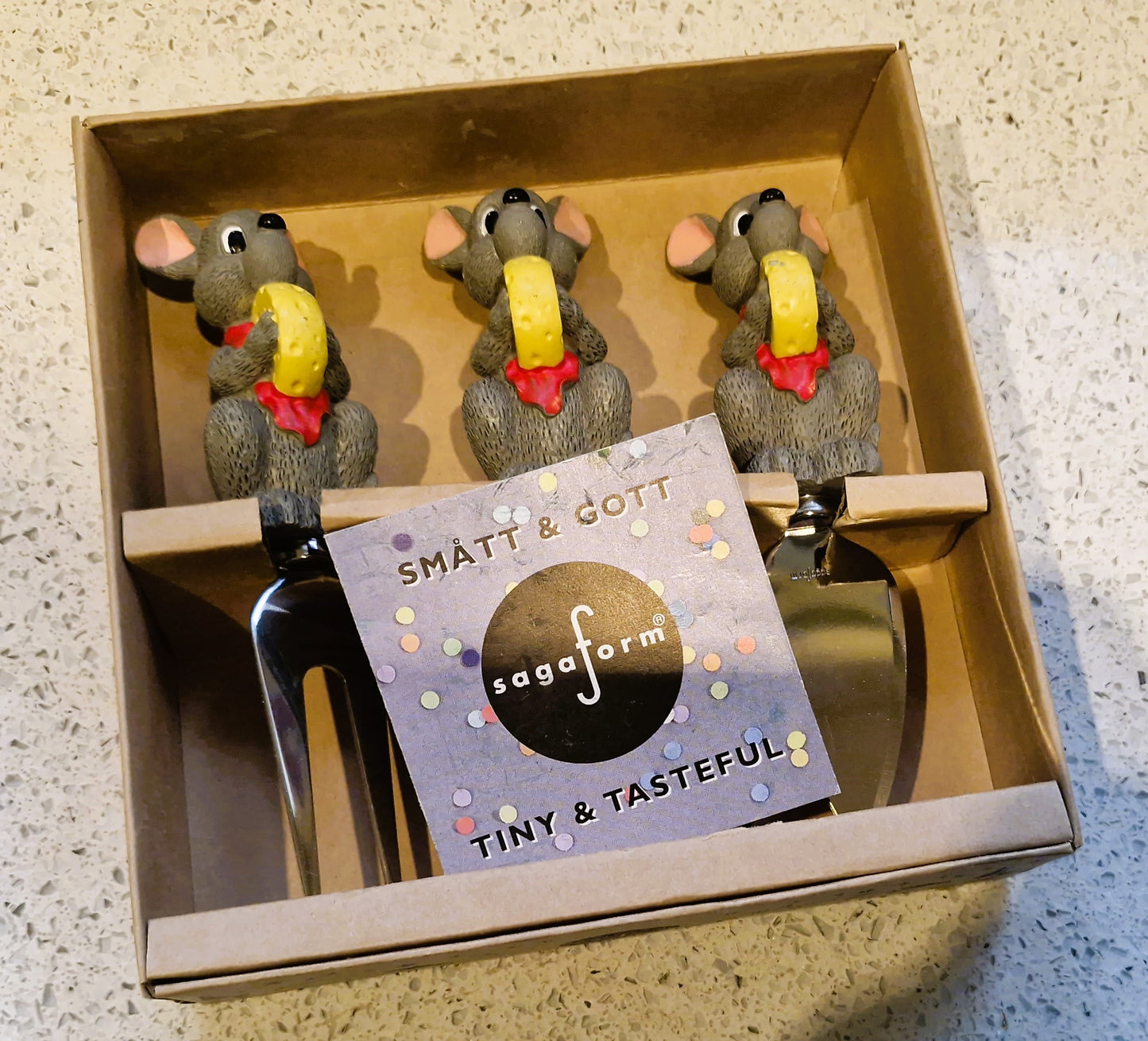 Sagaform Cheese Knife Set, Cheese Knives, Mice, Mouse, Vintage, Boxed Set