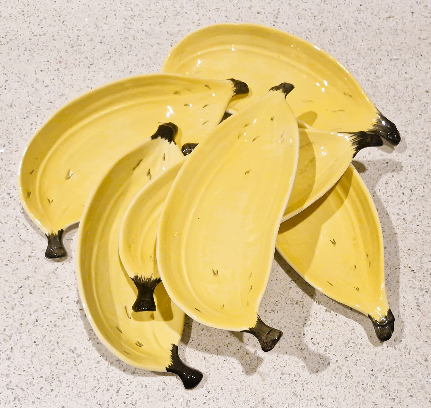 Carltonware Banana Split Dishes, Carlton ware Banana shaped dishes, Made in England, 60s