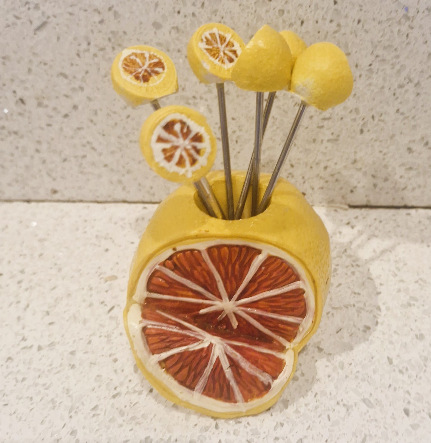 Vintage Lemon Cocktail Picks: Cocktail Bar, Cocktail Sticks, Barware, Pickle Forks, Picks