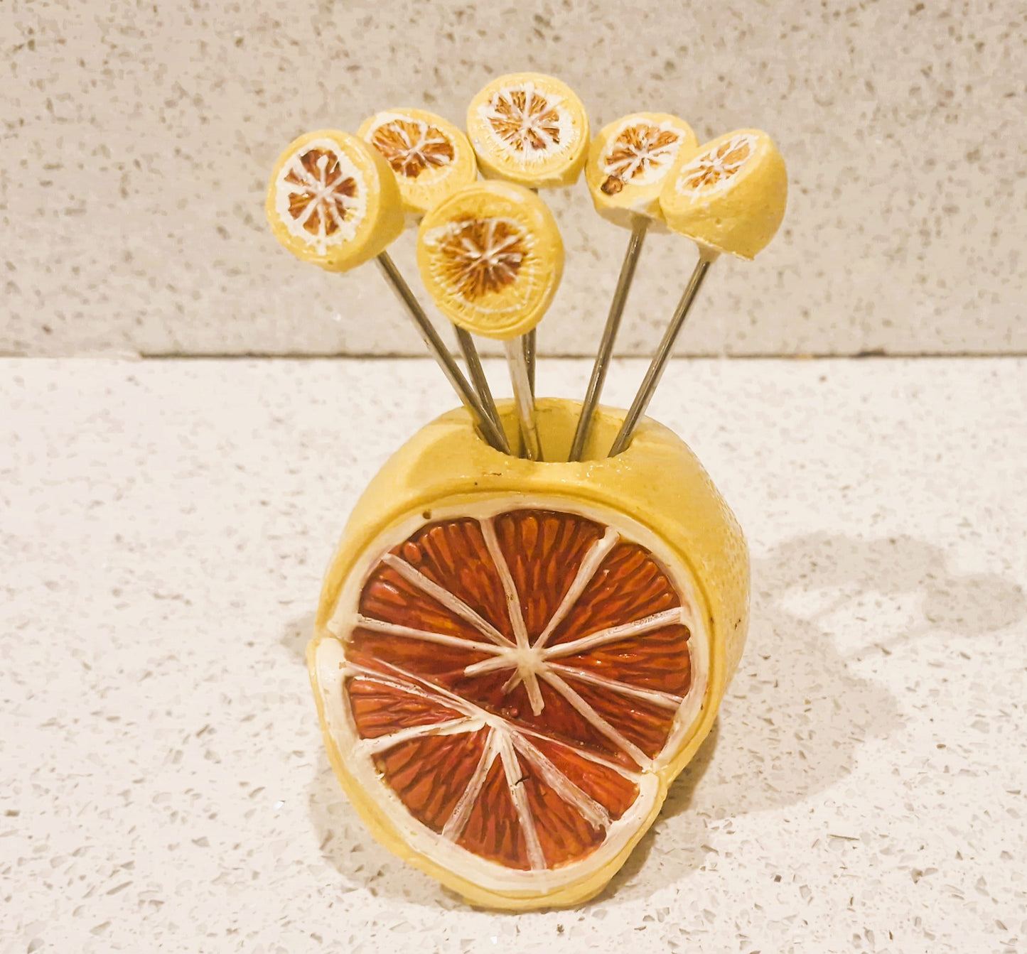 Vintage Lemon Cocktail Picks: Cocktail Bar, Cocktail Sticks, Barware, Pickle Forks, Picks