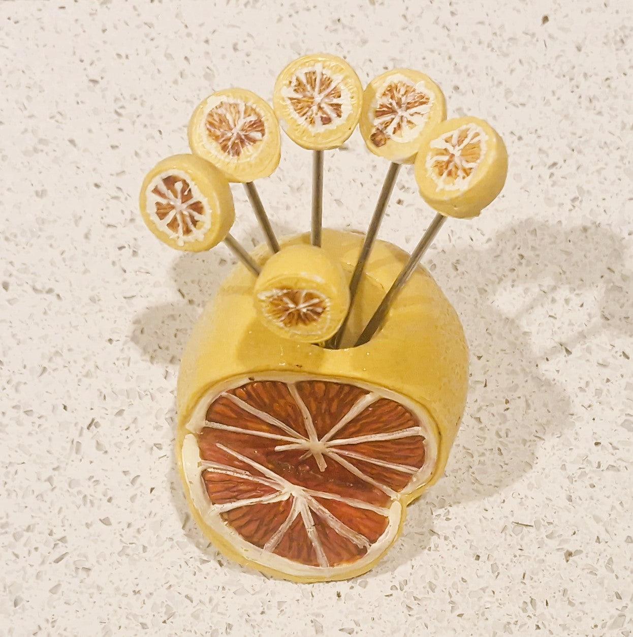 Vintage Lemon Cocktail Picks: Cocktail Bar, Cocktail Sticks, Barware, Pickle Forks, Picks