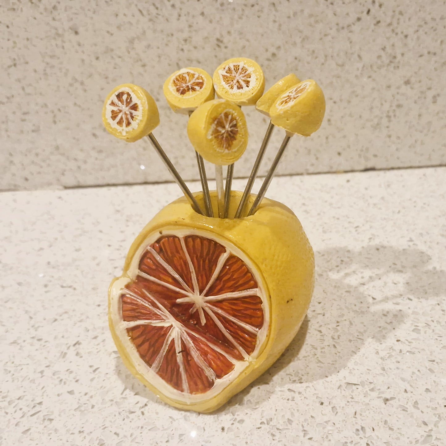 Vintage Lemon Cocktail Picks: Cocktail Bar, Cocktail Sticks, Barware, Pickle Forks, Picks