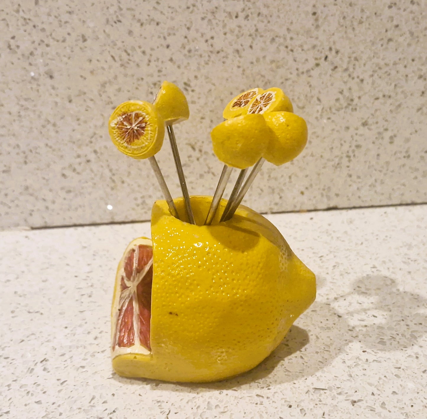 Vintage Lemon Cocktail Picks: Cocktail Bar, Cocktail Sticks, Barware, Pickle Forks, Picks