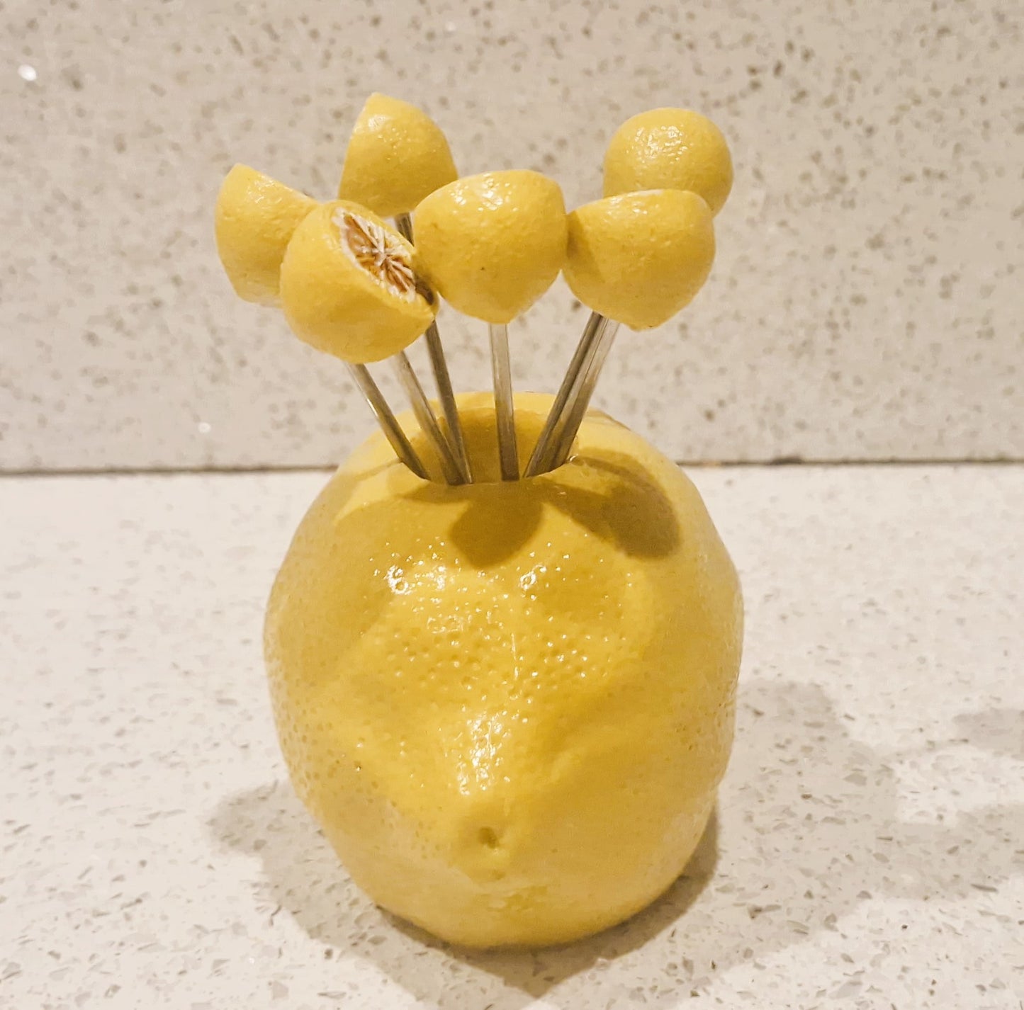 Vintage Lemon Cocktail Picks: Cocktail Bar, Cocktail Sticks, Barware, Pickle Forks, Picks