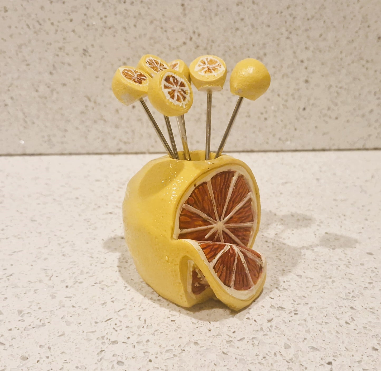 Vintage Lemon Cocktail Picks: Cocktail Bar, Cocktail Sticks, Barware, Pickle Forks, Picks