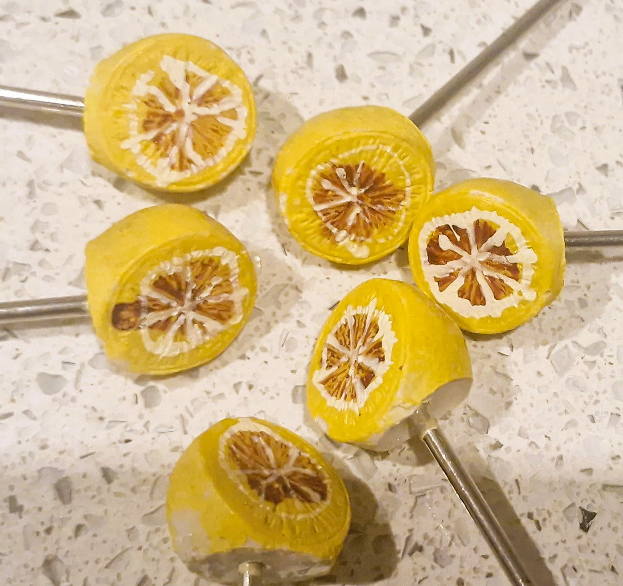 Vintage Lemon Cocktail Picks: Cocktail Bar, Cocktail Sticks, Barware, Pickle Forks, Picks