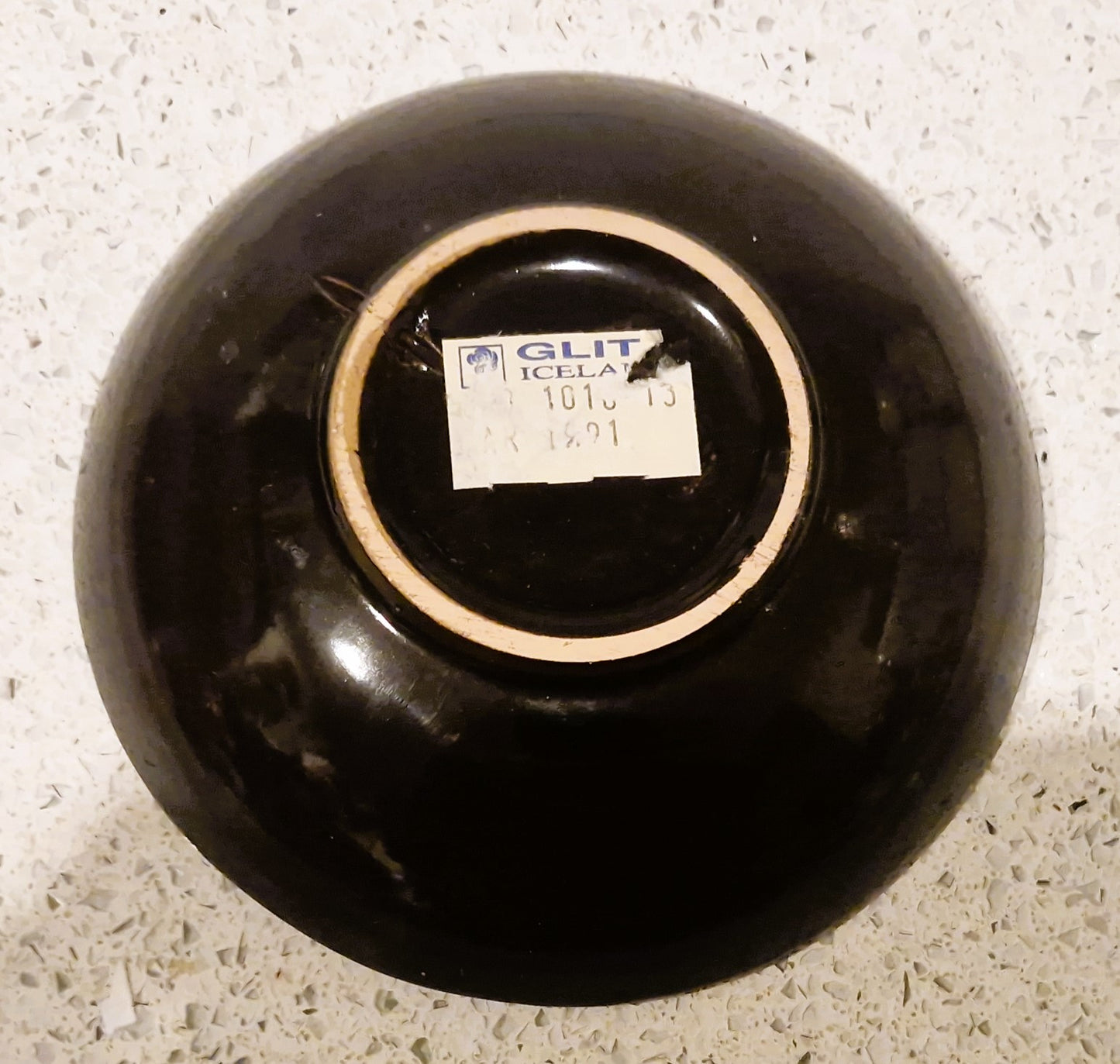 Vintage Handmade GLIT ICELAND Fat Lava Crater Glaze Bowl 1960s