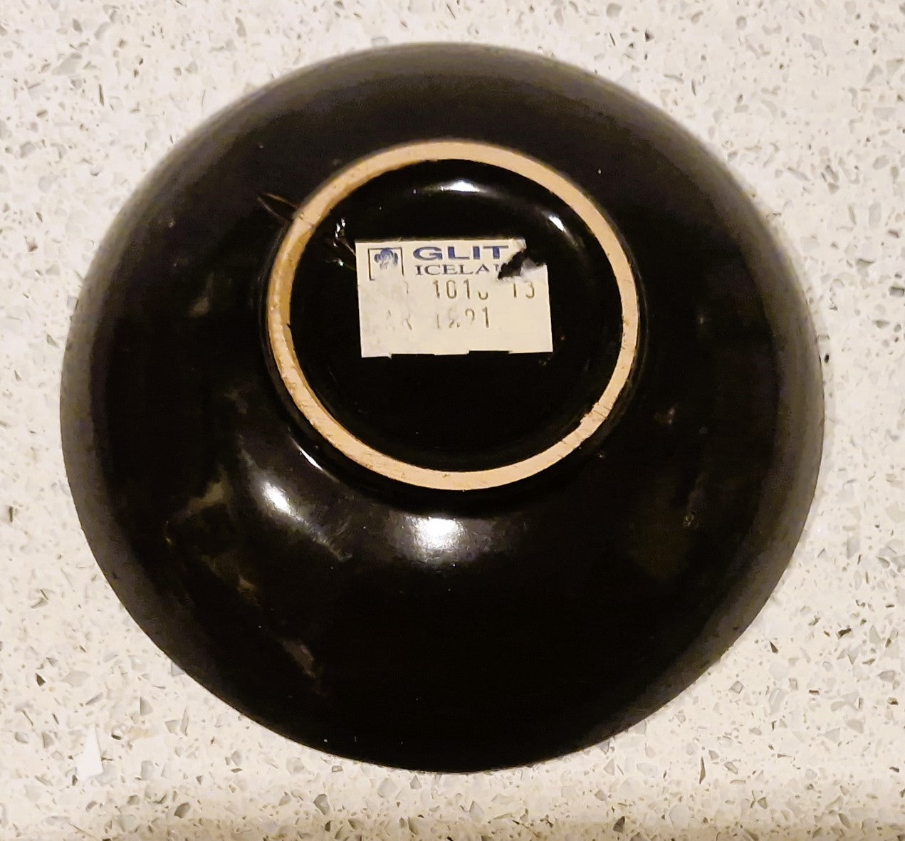 Vintage Handmade GLIT ICELAND Fat Lava Crater Glaze Bowl 1960s