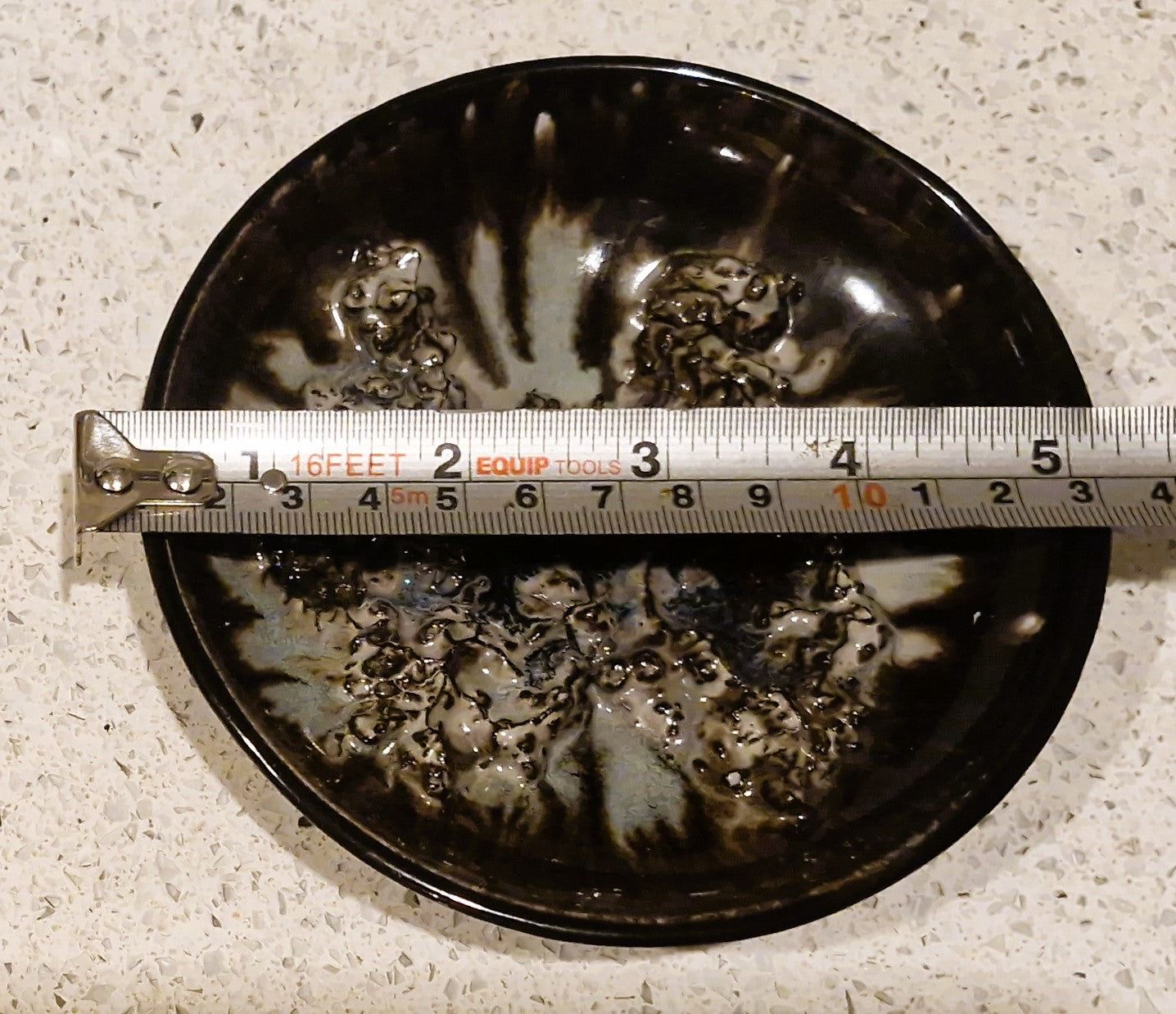 Vintage Handmade GLIT ICELAND Fat Lava Crater Glaze Bowl 1960s