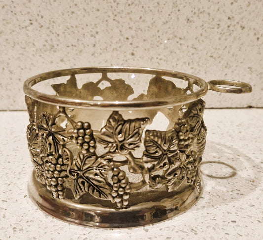 SILEA Silver plated grape vine Wine bottle holder: Grapes Design, Bottle Cuff