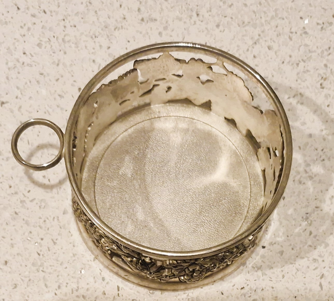 SILEA Silver plated grape vine Wine bottle holder: Grapes Design, Bottle Cuff