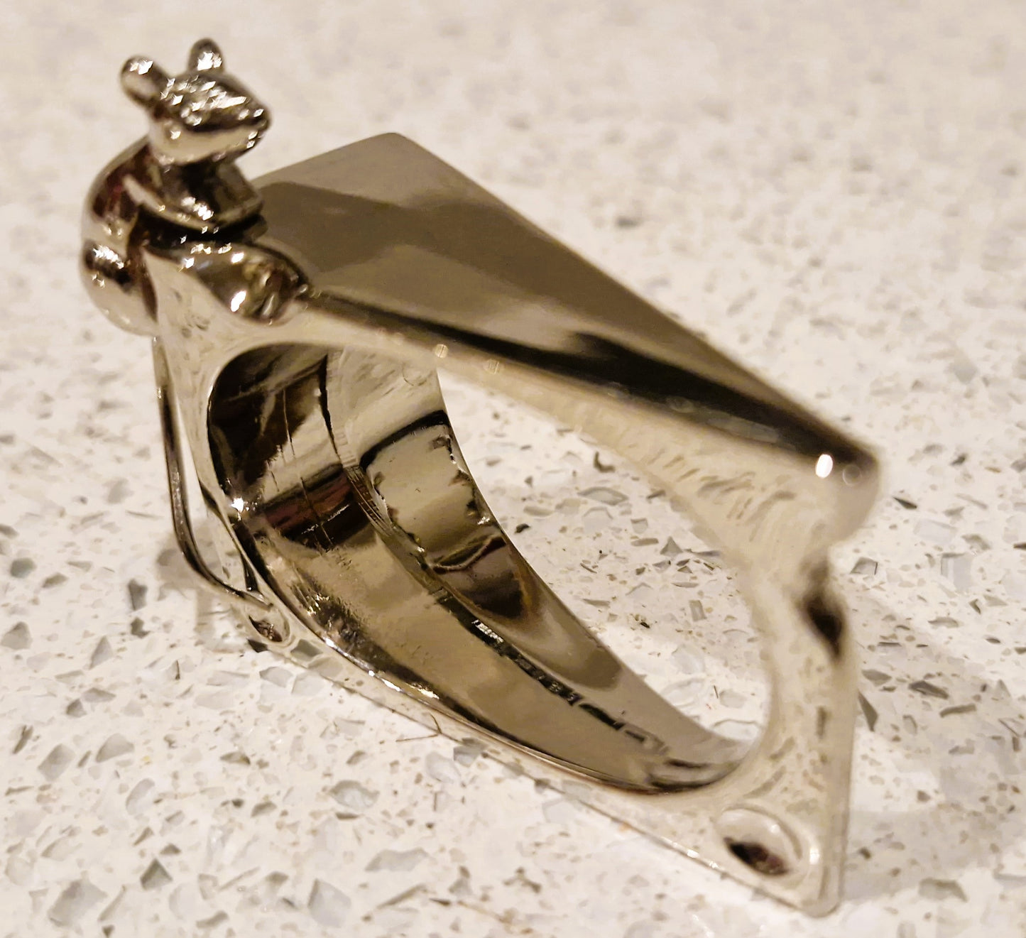 SILEA silver plated Mice on Cheese Napkin rings: Set of 4, Silver Plated Napkin Rings, Vintage