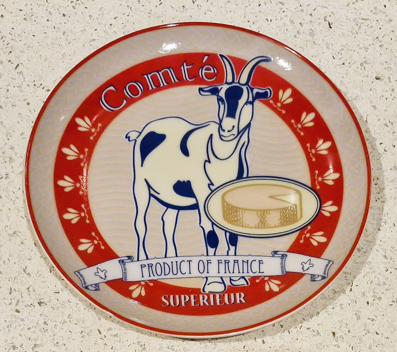 Vintage Cheese Plates, Camembert, comte, Roquefort, Fromage for you, Boxed set