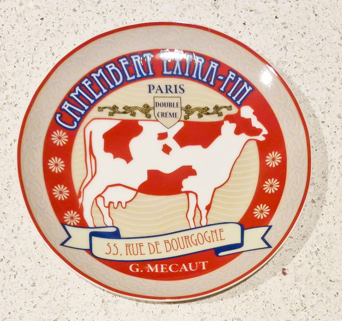 Vintage Cheese Plates, Camembert, comte, Roquefort, Fromage for you, Boxed set