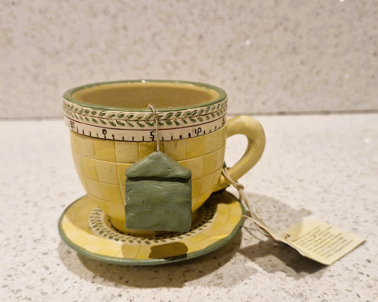 Vintage Debbie Mumm Teacup Timer, Boston Warehouse Kitchen Timer, Clockwork Kitchen Timer, Teacup,