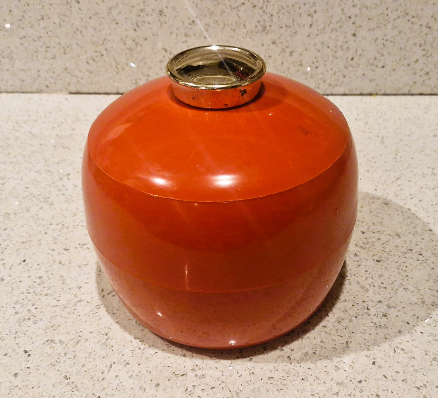 1960s Red Ice Bucket, 1960s barware, Mid century Kitchen, Mid century Barware, ice Bucket, Made in England, Embee