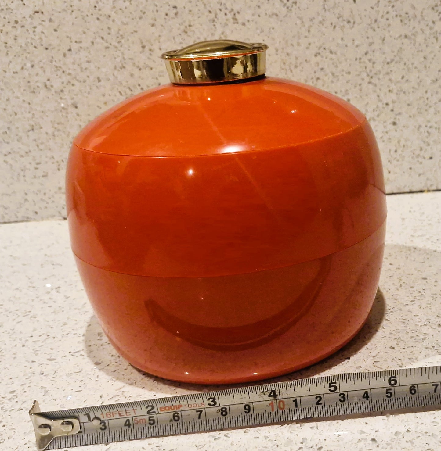 1960s Red Ice Bucket, 1960s barware, Mid century Kitchen, Mid century Barware, ice Bucket, Made in England, Embee