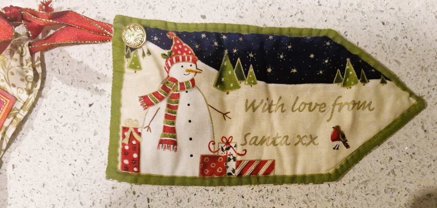 Handmade Christmas Stocking, Vintage Christmas Stocking,  Christmas, Xmas, Stocking, Kitsch, Quirky, Santa, Father Christmas